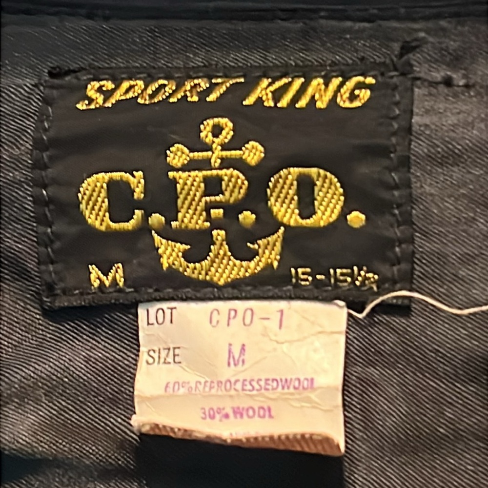 Vintage Sport King CPO Navy wool blend shirt jacket Medium
